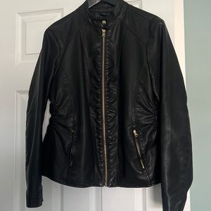 Baccini faux leather moto jacket